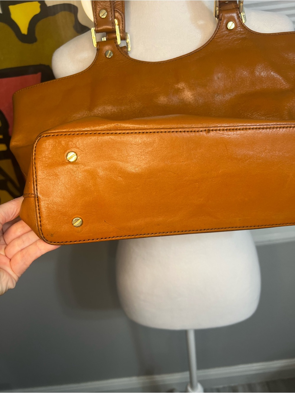 Tory Burch Leather Top Handle Bag Burch
Bombe Leather Tote brown - Picture 9 of 16